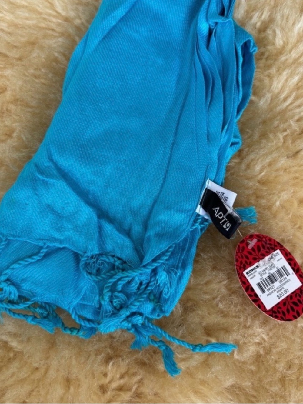 Apt. 9 Turquoise Lightweight Fringe Scarf